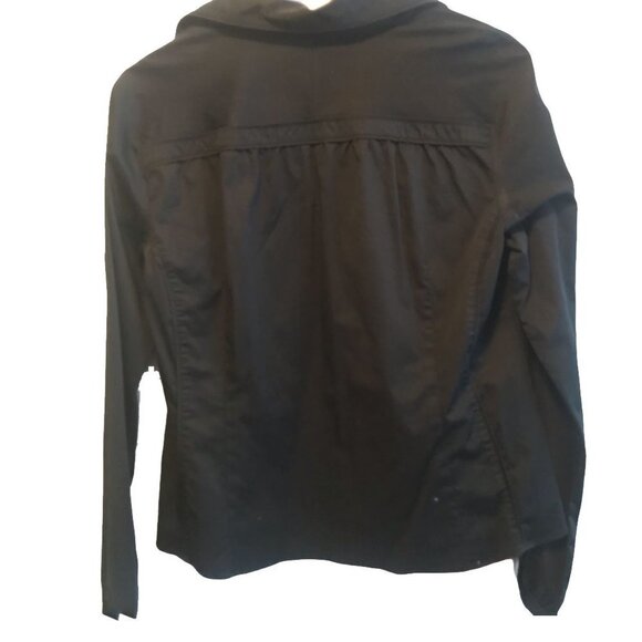 Club Monaco Women’s Shirt Blouse Black Large EUC - Picture 2 of 10